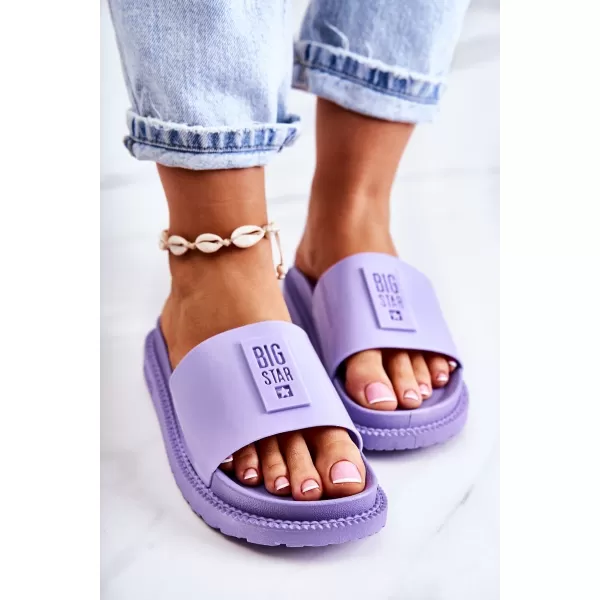  Papuci de modă pentru femei BIG STAR JJ274A304 PURPLE Big Star Pantofi 