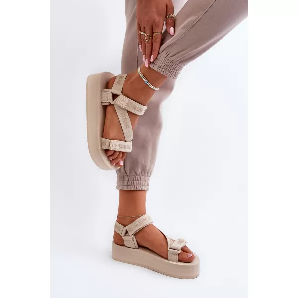  Sandale dama BIG STAR NN274A528 BEJ Pantofi Big Star 