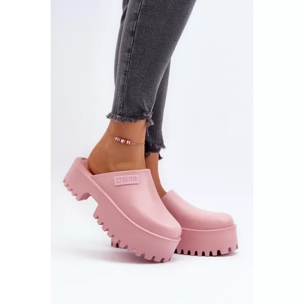  Papuci dama BIG STAR NN274020 ROZ Pantofi Big Star 