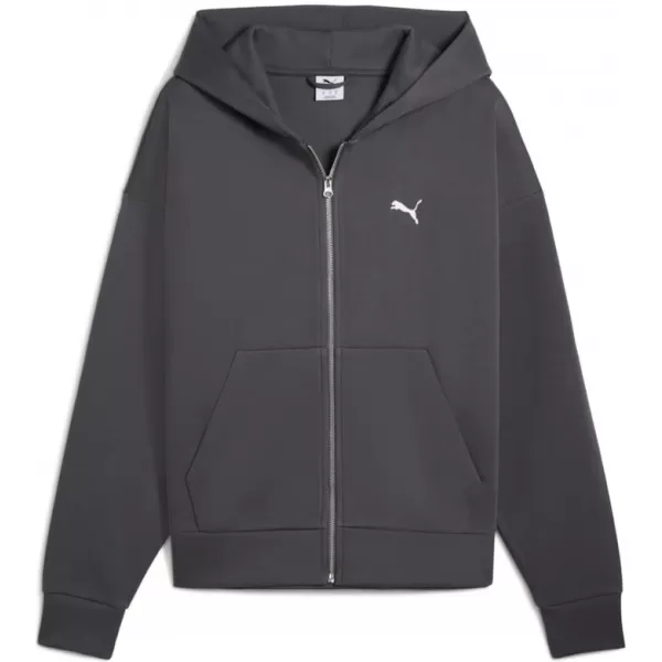  Panoul pentru bărbați PUMA WARDROBE ESS BOXY FULL-ZIP HOODIE DK 632066-44 GRI 