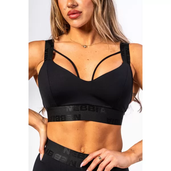  Sutien sport de damă cu întărire INTENSE Iconic 844 BLACK Nebbia 