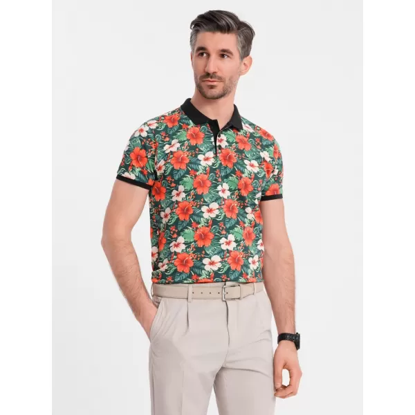  Tricou pentru bărbați OMBRE OM-POSS-0149 NEGRU 