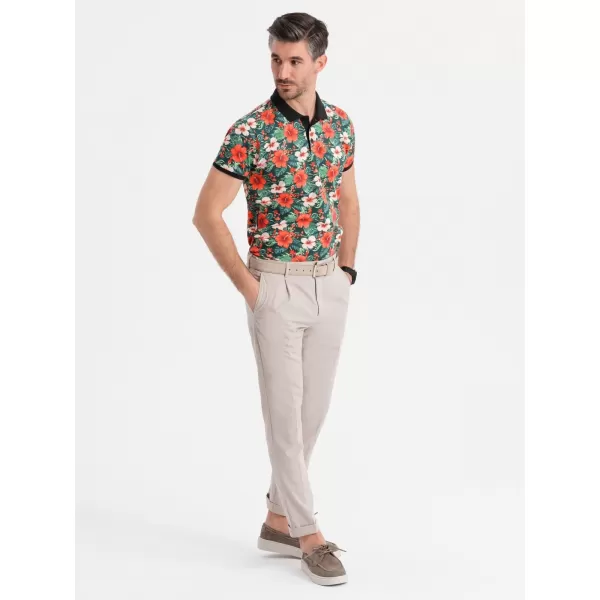  Tricou pentru bărbați OMBRE OM-POSS-0149 NEGRU 