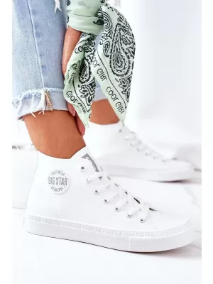 Botine de dama piele BIG STAR GG274016 WHITE Pantofi Big Star