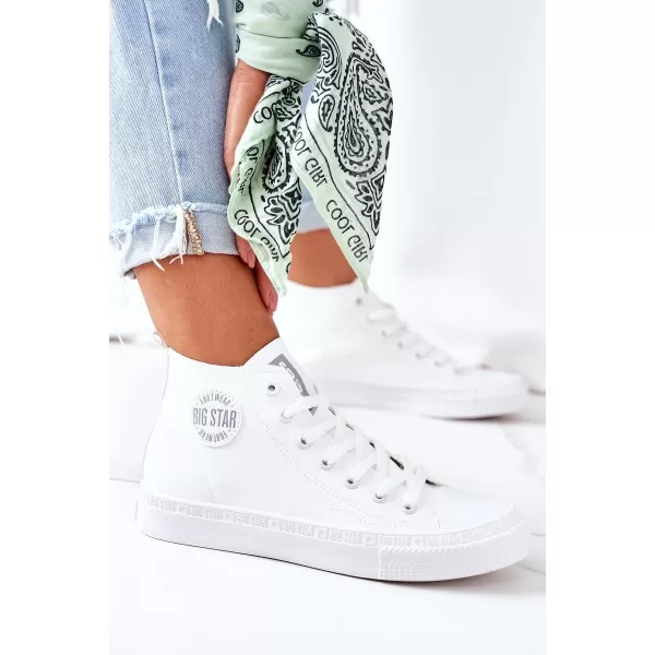  Botine de dama piele BIG STAR GG274016 WHITE Pantofi Big Star 