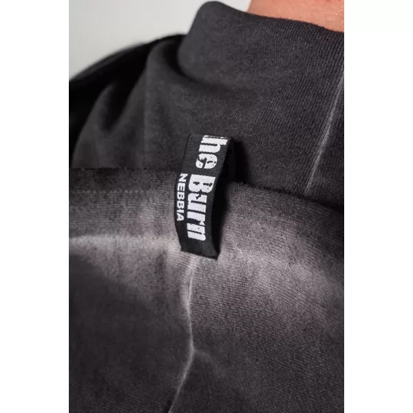  Hanorac spălat cu fermoar GYM BRO 362 BLACK Nebbia 