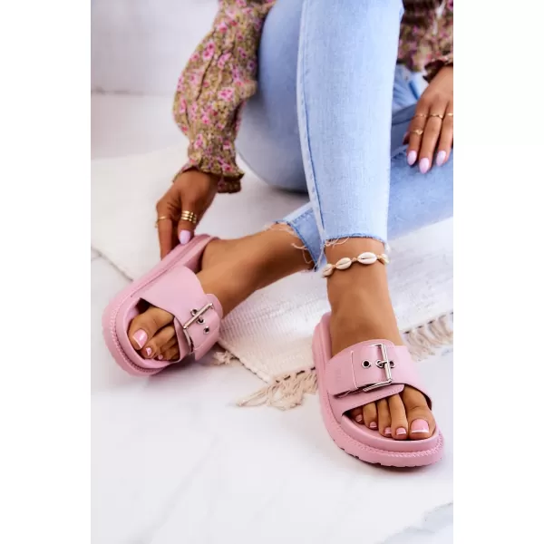  Papuci de moda dama BIG STAR JJ274A308 ROZ Pantofi Big Star 