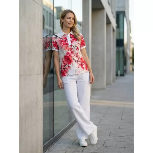  Tricou funcțional pentru femei cu guler premium ALTISPORT VOJ/ALW102TR05 ROZ/ALB 