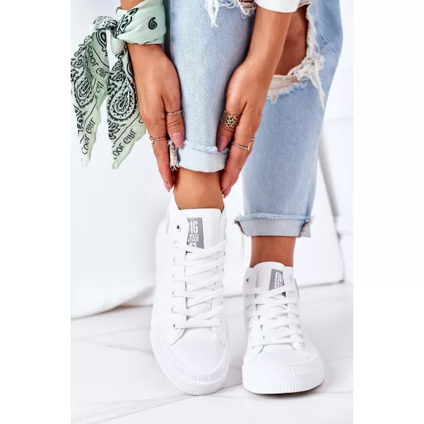  Botine de dama piele BIG STAR GG274016 WHITE Pantofi Big Star 