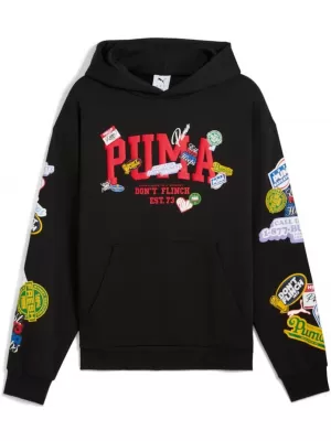 Panoul pentru bărbați PUMA HOOPERHOTLINE PULLOVER HOODIE 632827-02 NEGRU