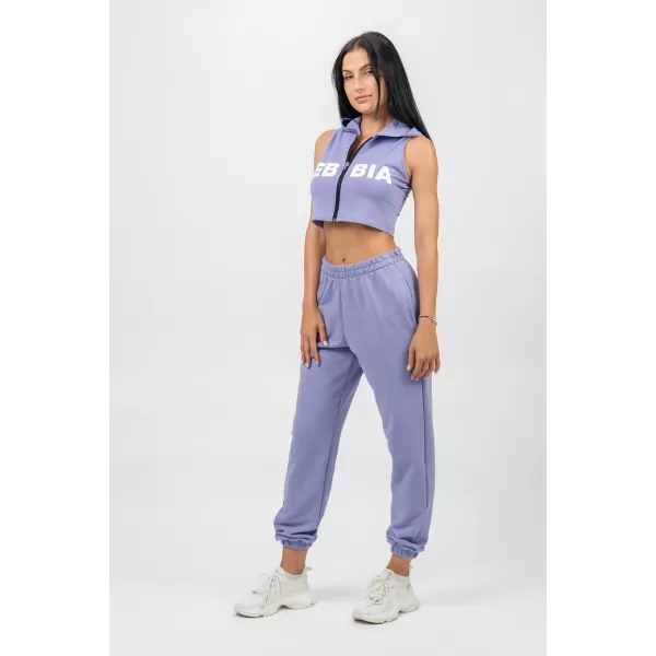  Pantaloni de trening sport largi GYM TIME 281 LIGHT PURPLE Nebbia 