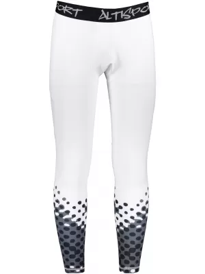 Jambiere sport lungi premium pentru bărbați ALTISPORT VOJ/ALM109LEG01 ALB