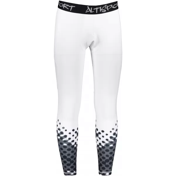  Jambiere sport lungi premium pentru bărbați ALTISPORT VOJ/ALM109LEG01 ALB 