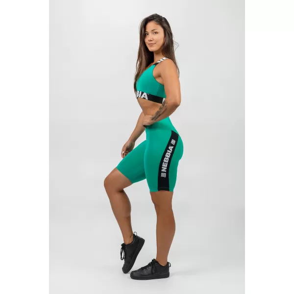  Pantaloni scurți de ciclism cu talie înaltă ICONIC 238 VERDE Nebbia 