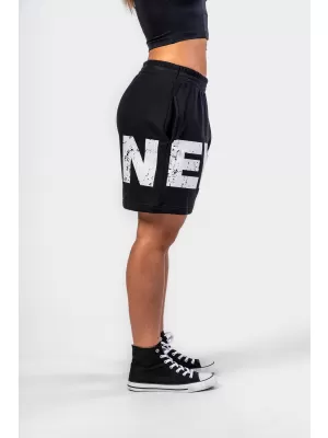 Pantaloni scurți pentru transpirație MUSCLE MOMMY 624 BLACK Nebbia 6 inch
