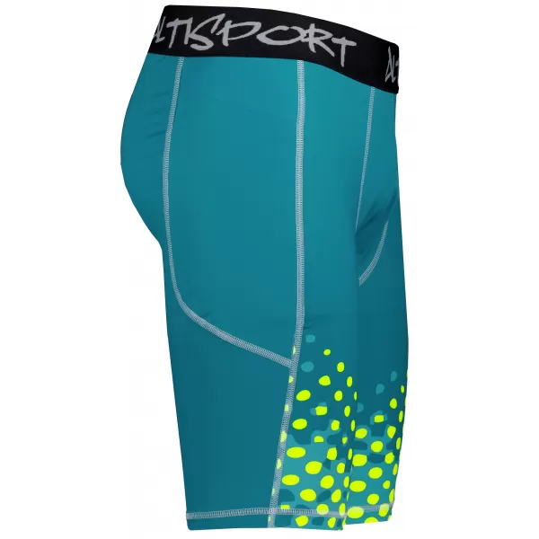  Jambiere sport pentru bărbați pe genunchii premium ALTISPORT VOJ/ALM109LEG02 EMERALD-FLUO 
