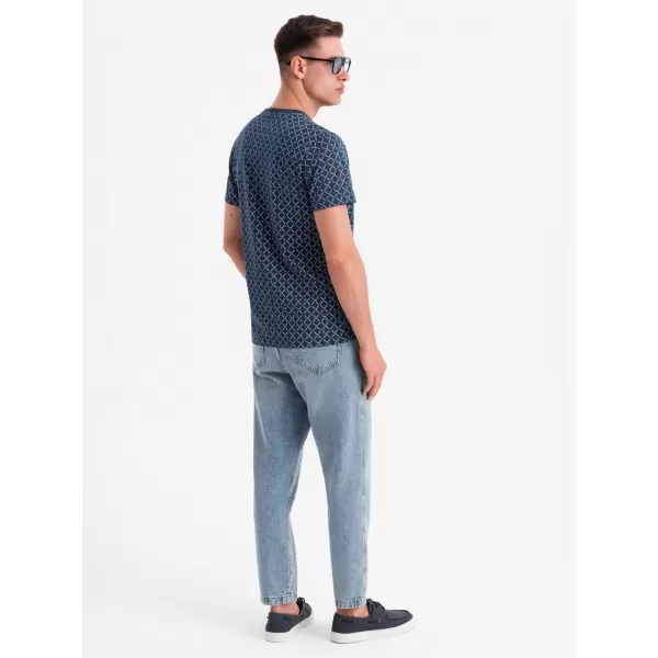  Cămaşă OMBRE OM-TSFP-0250 ALBASTRU MARIN 