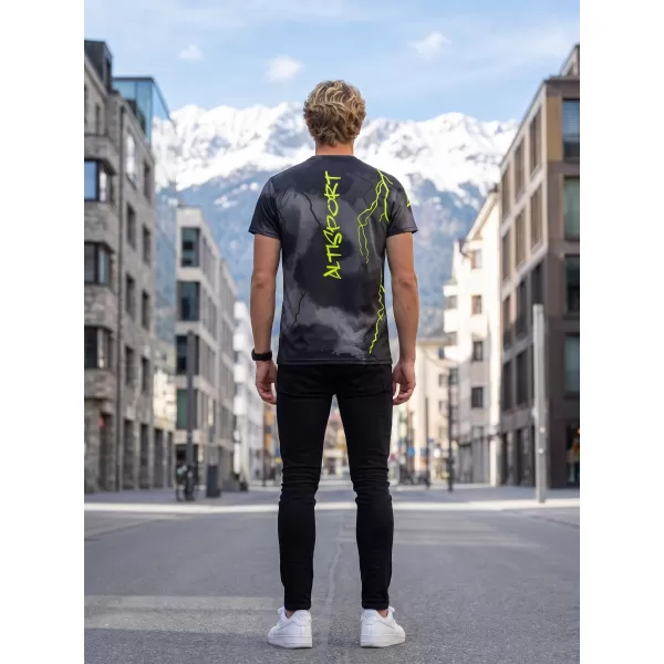  Premium funcțional pentru bărbați ALTISPORT VOJ/ALM113TR01 GALBEN-FLUX NEGRU 