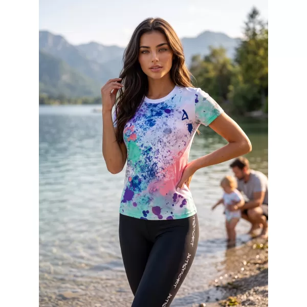  Tricou funcțional premium pentru femei ALTISPORT VOJ/ALW055TR01 VIOLET/VERDE 