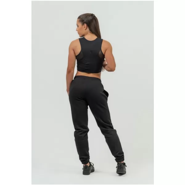  Crop top damă cu susținere ridicată INTENSE Mesh 842 BLACK Nebbia 