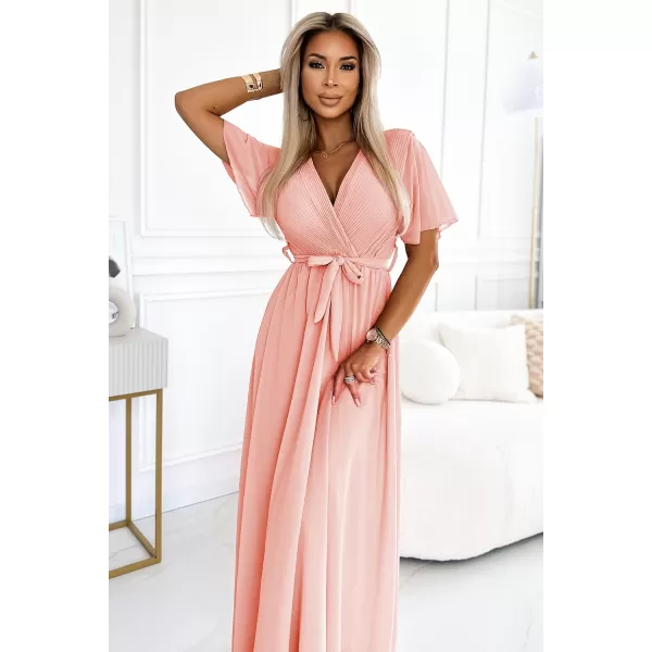  Rochie NUMOCO 545-4 PIERSICĂ 