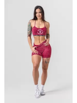 Pantaloni scurți spălați cu talie înaltă HERITAGE 780 RED Nebbia