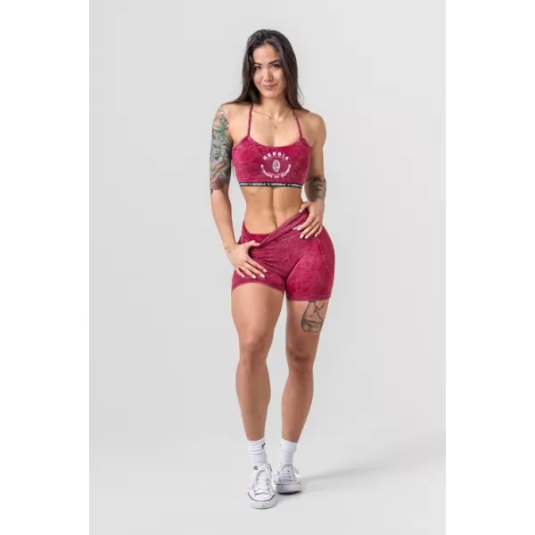  Pantaloni scurți spălați cu talie înaltă HERITAGE 780 RED Nebbia 
