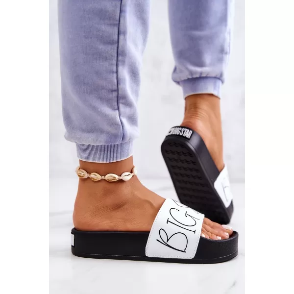  Papuci de modă pentru femei BIG STAR JJ274A275 WHITE Pantofi Big Star 