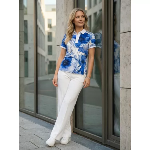  Tricou funcțional pentru femei cu guler premium ALTISPORT VOJ/ALW102TR05 NAVY/ALB 