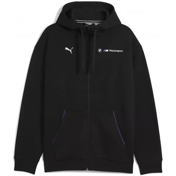 Panoul pentru bărbați PUMA BMW MMS ESS+ FZ HDED JACKET 630629_01 PUMA NEGRU 