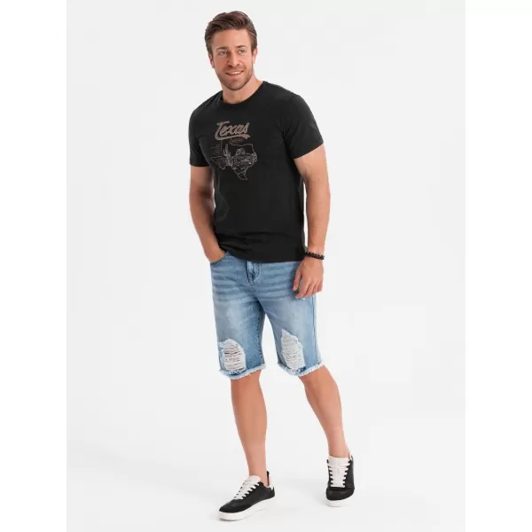  Pantaloni scurţi OMBRE OM-SRDS-0157 ALBASTRU DESCHIS 