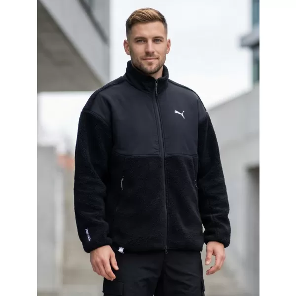  Jachetă pentru bărbați PUMA TECH SOFT TECH RELAXED SHERPA JACKET 632104-01 NEGRU 