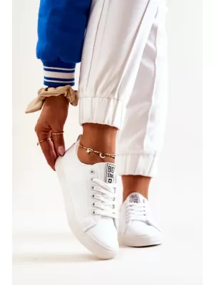 Tenisi de dama din piele BIG STAR JJ274311 WHITE Pantofi Big Star