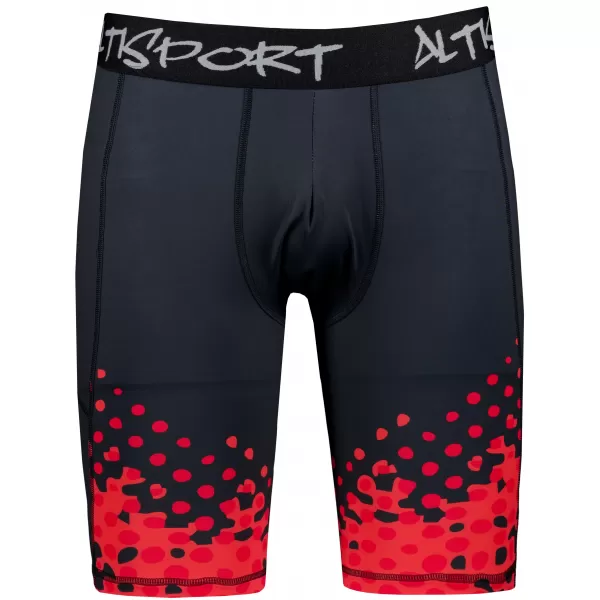  Jambiere sport pentru bărbați pe genunchii premium ALTISPORT VOJ/ALM109LEG02 ROȘU/NEGRU 