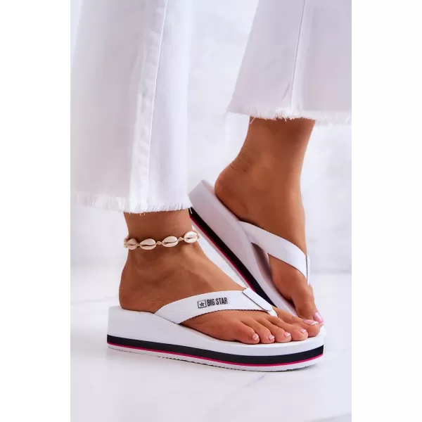  Flip-flops pentru femei BIG STAR JJ274A333 WHITE Big Star Pantofi 