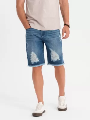 Pantaloni scurţi OMBRE OM-SRDS-0157 ALBASTRU