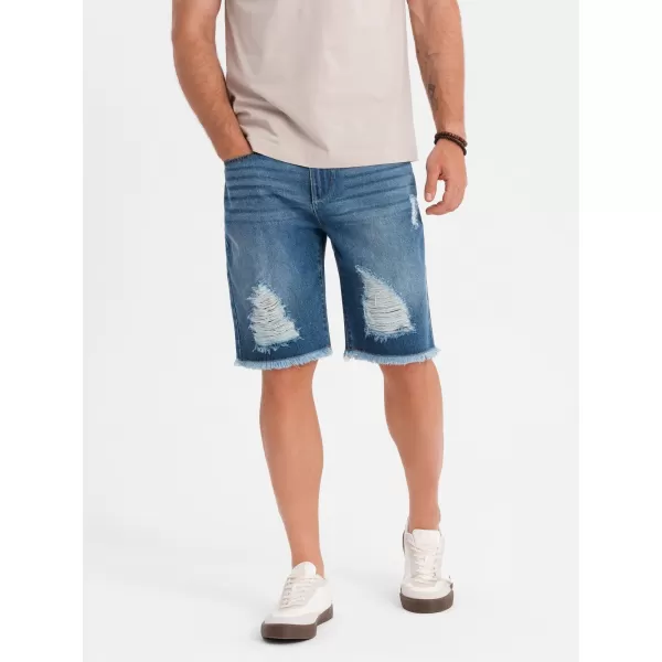  Pantaloni scurţi OMBRE OM-SRDS-0157 ALBASTRU 