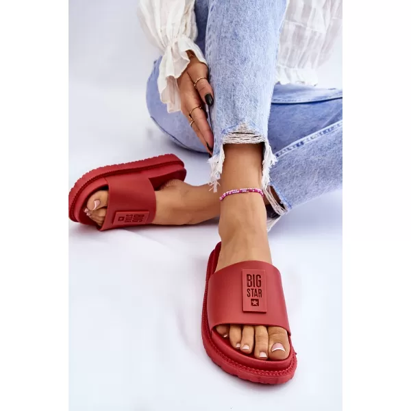  Papuci dama BIG STAR LL274430 RED Pantofi Big Star 