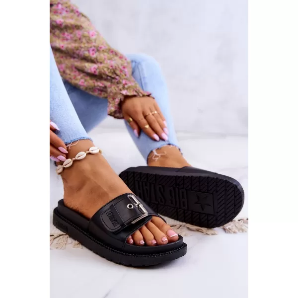  Papuci de modă pentru femei BIG STAR JJ274A307 BLACK Pantofi Big Star 