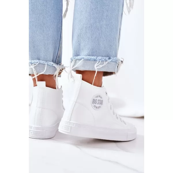  Botine de dama piele BIG STAR GG274016 WHITE Pantofi Big Star 