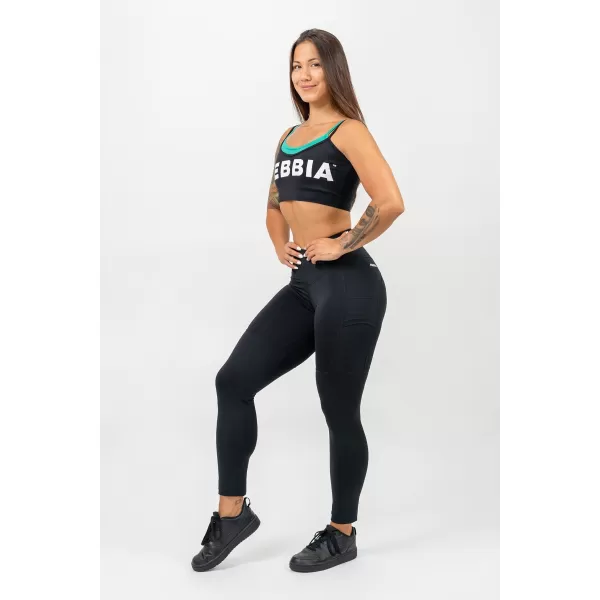  Jambiere cu talie înaltă LEG DAY GOALS 248 NEGRU Nebbia 
