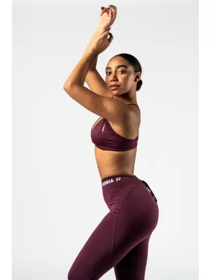 Sutien sport cu suport mediu TWIST-KNOT 423 DARK RED Nebbia