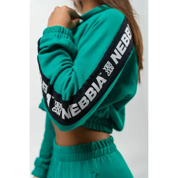  Hanorac crop ICONIC 254 VERDE Nebbia 