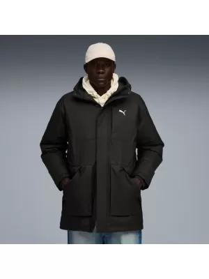 Jachetă pentru bărbați PUMA PROTECTIVE HOODED DOWN PARKA 688380-01 NEGRU