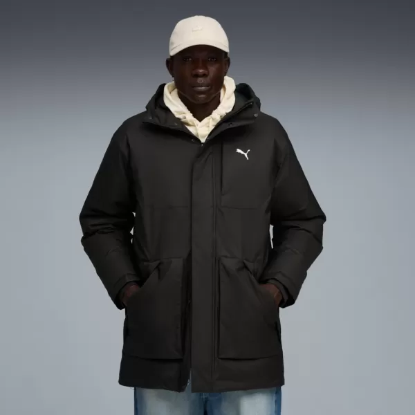 Jachetă pentru bărbați PUMA PROTECTIVE HOODED DOWN PARKA 688380-01 NEGRU 