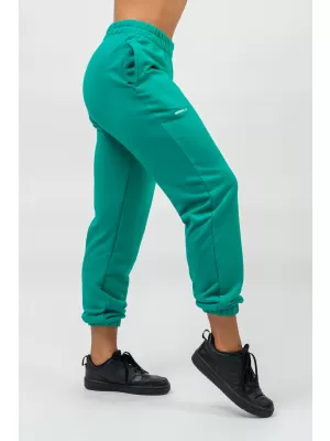 Pantaloni de trening sport largi GYM TIME 281 VERDE Nebbia