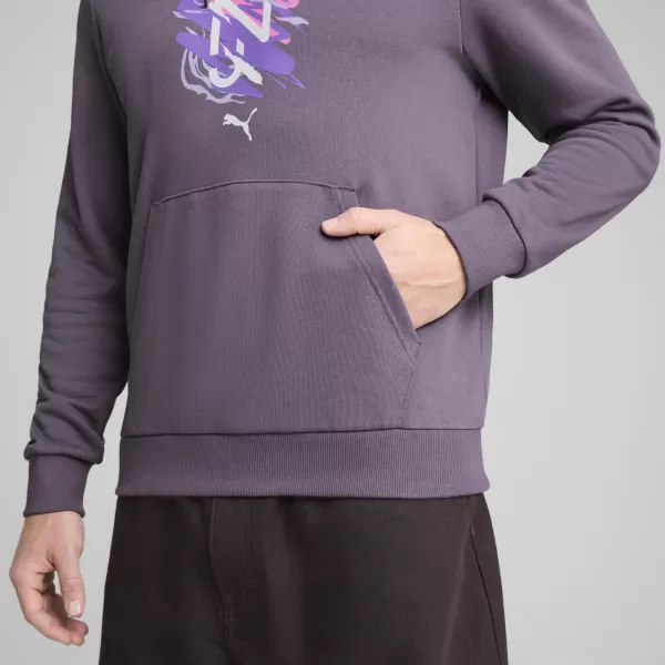  Panoul pentru bărbați PUMA NEYMAR JR CREATIVITY HOODIE 660099_01 CĂRBUNE PURPURIU 