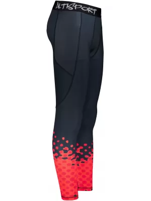Jambiere sport lungi premium pentru bărbați ALTISPORT VOJ/ALM109LEG01 ROȘU/NEGRU