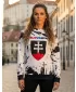 Premium cu hanorac funcțional pentru femei ALTISPORT VOJ/ALW036SL/MI01 ABSTRACTIZARE