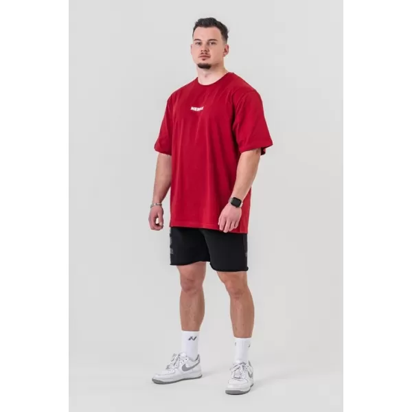  Tricou supradimensionat GYM ESSENTIALS 381 DARK RED Nebbia 